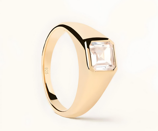 Square ring Silver/Gold